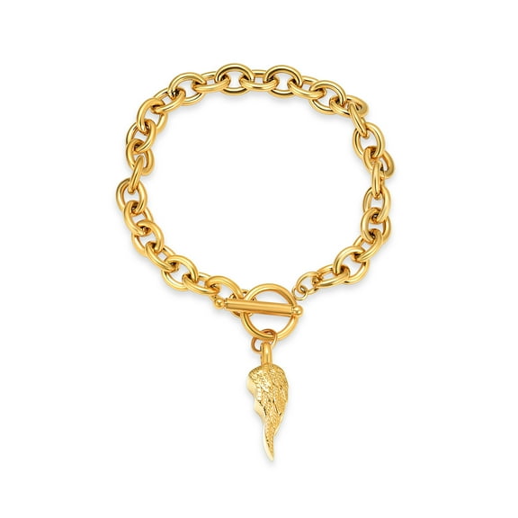 Right Angel Wing Urn Pendant Stainless Steels Link Bracelet Cremation Jewelry For Ashes Holder Funeral Urn Bracelet for Ashes