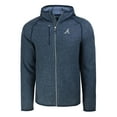 thumbnail image 2 of Men's Cutter & Buck Heather Navy Atlanta Braves Mainsail Full-Zip Hooded Jacket, 2 of 3