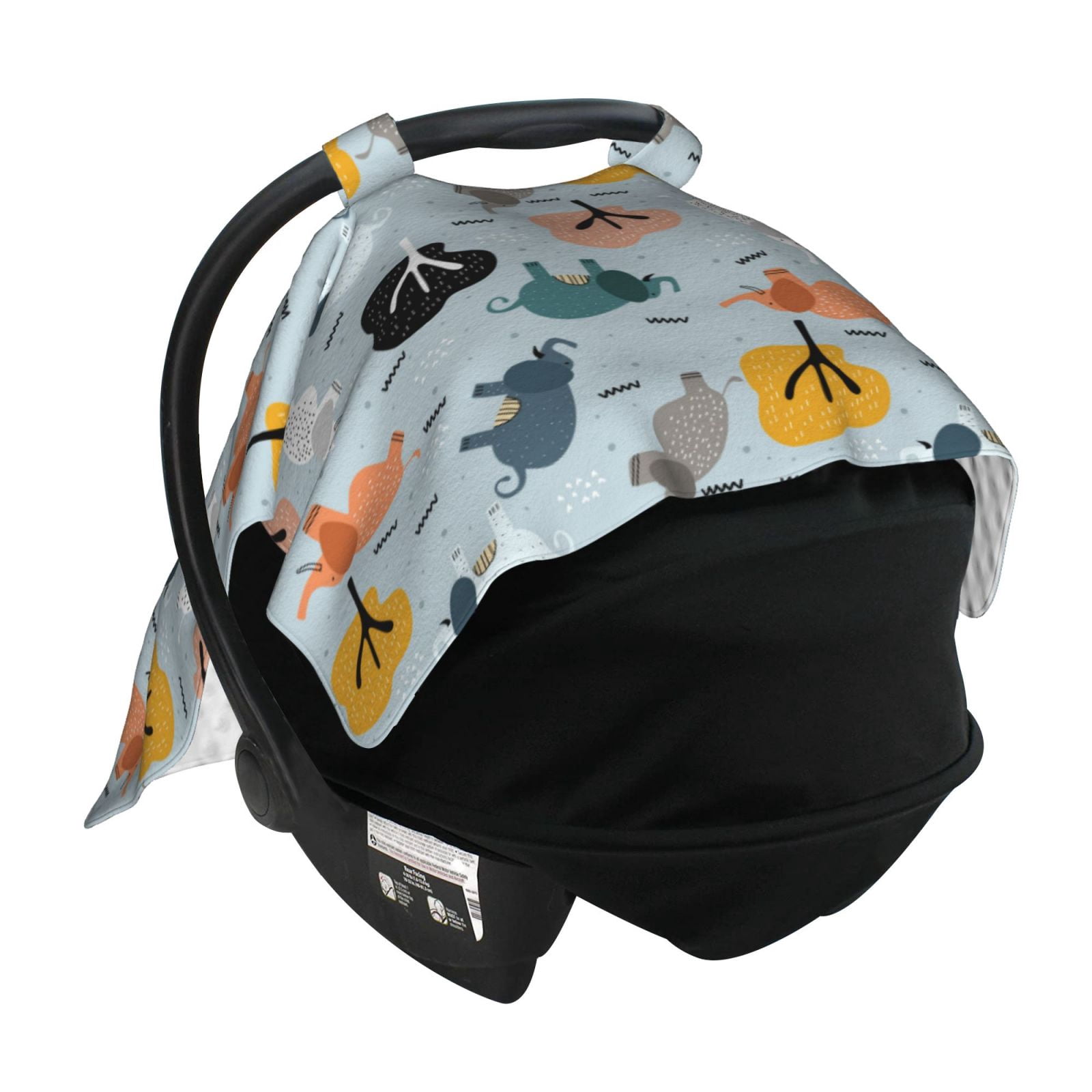 Car Seat Cover Baby - elephant tree Breathable Infant Car Seat Cover for Baby Carseat, Lightweight Comfort Baby Essentials Must Haves Newborn Stuff for Girl Boy