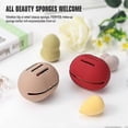 thumbnail image 5 of Makeup Sponge Holder Shatterproof Eco-Friendly Silicone Beauty Make Up Blender Case for Travel - Khaki, 5 of 5