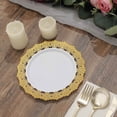 thumbnail image 5 of Efavormart 10 Pack | 7" White With Gold Lace Rim Plastic Dessert Appetizer Plates, Disposable Salad Party Plates, 5 of 11