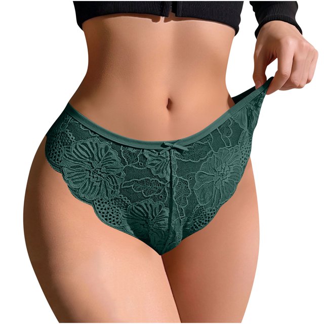 HongQid Underwear for Women Low Rise Ribbed Hipster Breathable Soft Womens Bikini Panties Cheeky