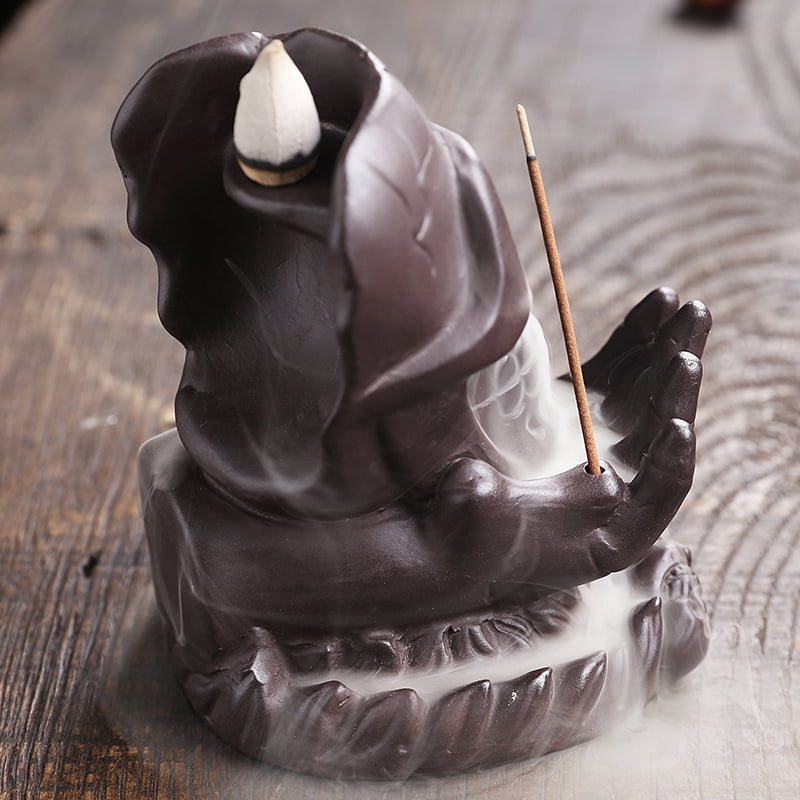 Skull Incense Burner Holder Ceramic Backflow Incense Burner Insencents Holder Home Decor Aromatherapy
