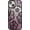 Purple, variant on Chrome Plating Electroplated Glitter Bling Flower Floral Print Compatible with iPhone Case (Silver,iPhone 15 Pro Max)