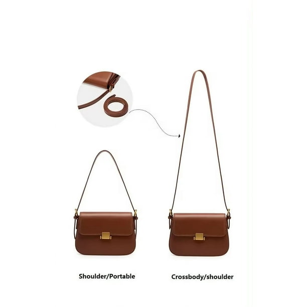 TOP Cowhide Leather Small Crossbody Bags for Women Luxury Mini Leather Ladies Shoulder Bag Handbag Purse with Adjustable straps Walmart