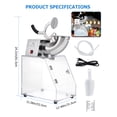 thumbnail image 4 of Danolaps Shaved Ice Machine,350W Ice Crusher with Stainless Steel Dual Blades,440 LBS/H Commercial Snow Cone Maker with Dual Blades,Acrylic Box,Safety On/Off Switchfor Family,Restaurants,Bars, 4 of 8
