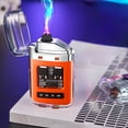 thumbnail image 5 of New Arrivals USB Rechargeable Electric Camping Lighter with 3-Color LED Light | Windproof Flameless Plasma Lighter for Outdoor Adventures | Portable Survival Gear for Hiking & Emergency | 2-Ho, 5 of 7