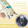 thumbnail image 4 of 40 Oz Dolphin Theme Tumbler With Handle Lid Straw Double Insulated Travel Coffee Ocean Mug Womens Dolphin Cup Gifts, 4 of 6