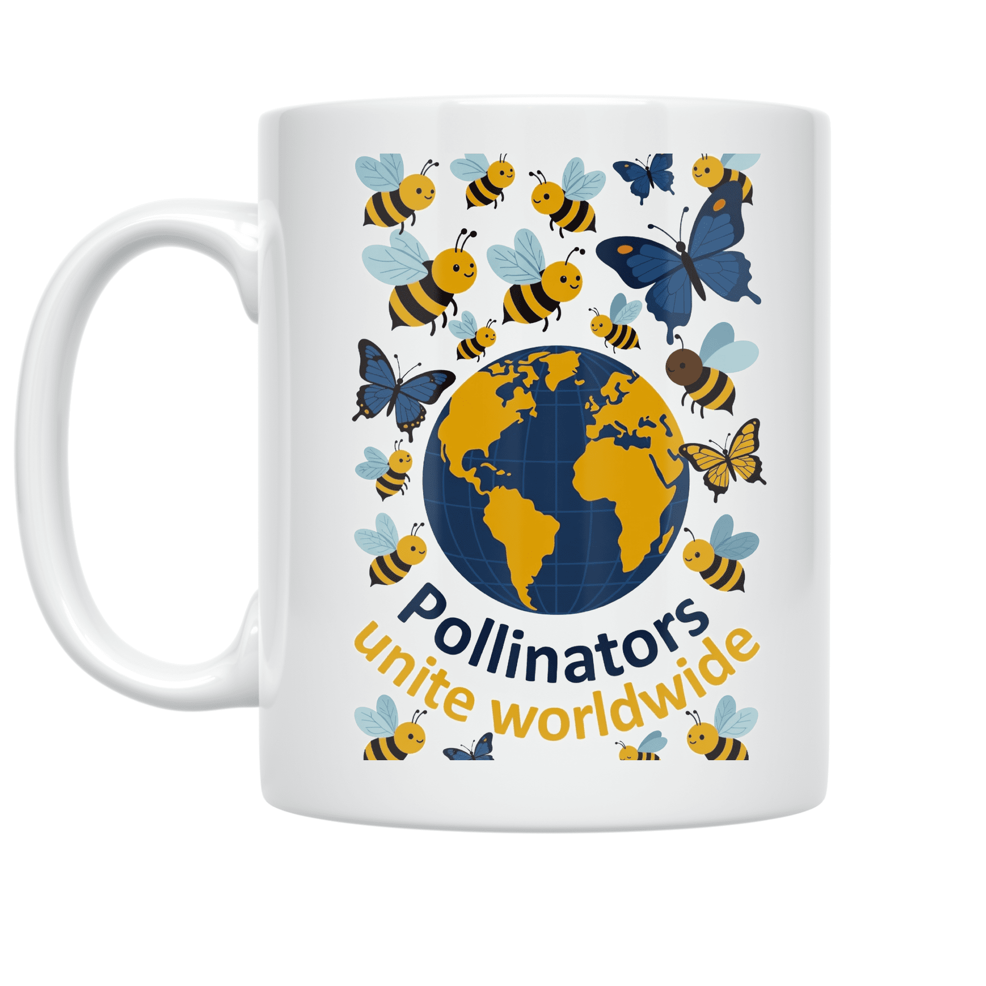 Pollinators Unite Worldwide - Pollinator Garden Enthusiast - 11 oz Ceramic Coffee Mug