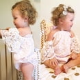 thumbnail image 4 of Fesfesfes Newborn Infant Onesie Baby Girls Flower Lace Romper One Piece Bodysuit Outfits Clothes, 4 of 9