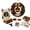 #2, variant on Christmas Fabric Wreath DIY Kit, Fabric Patchwork Wreath Making Set, Holiday Front Door Wall Hanging Decor for Xmas Home Decor