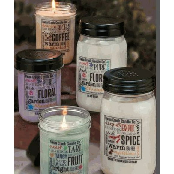 Swan Creek 100% American Soybean 24 Oz. Jar Candle - Crisp Cotton
