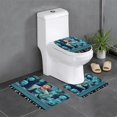 thumbnail image 1 of Deber del Jurado Juego de 3 alfombras de baño de coral fleece: tapete de baño + alfombra de inodoro en forma de U + funda de tapa de inodoro en forma de O, 1 of 6