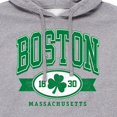 thumbnail image 2 of Instant Message - Boston Mass Clover - Men's Pullover Hooded Fleece Sweatshirt, 2 of 6