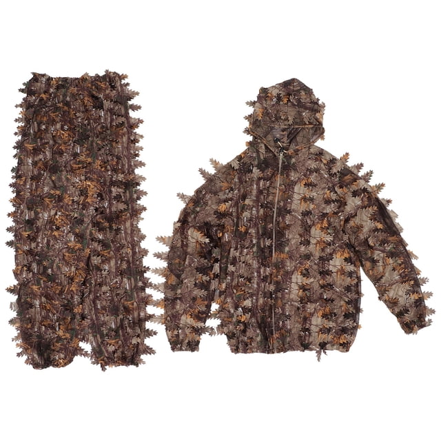Traje de Ghillie Marrón, Traje de Caza Salvaje Marrón Ghillie Traje de Hoja 3d para Hoja 3d para Fotografía de Vida Silvior