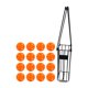 thumbnail image 5 of Contenedor de almacenamiento de cesta Pickleball Retriever con 16 Uds. Pickleball de 40 agujeros Naranja, 5 of 8