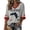 Gray, variant on Women's Christmas Scrub Top Plus Size Stretch V Neck Holiday Xmas Printed Christmas Short Sleeve Working Uniform Nursing Top with Pockets