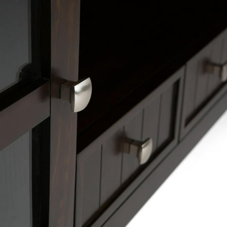 Simpli Home - Acadian TV Cabinet for Most TVs Up to 60" - Tobacco Brown