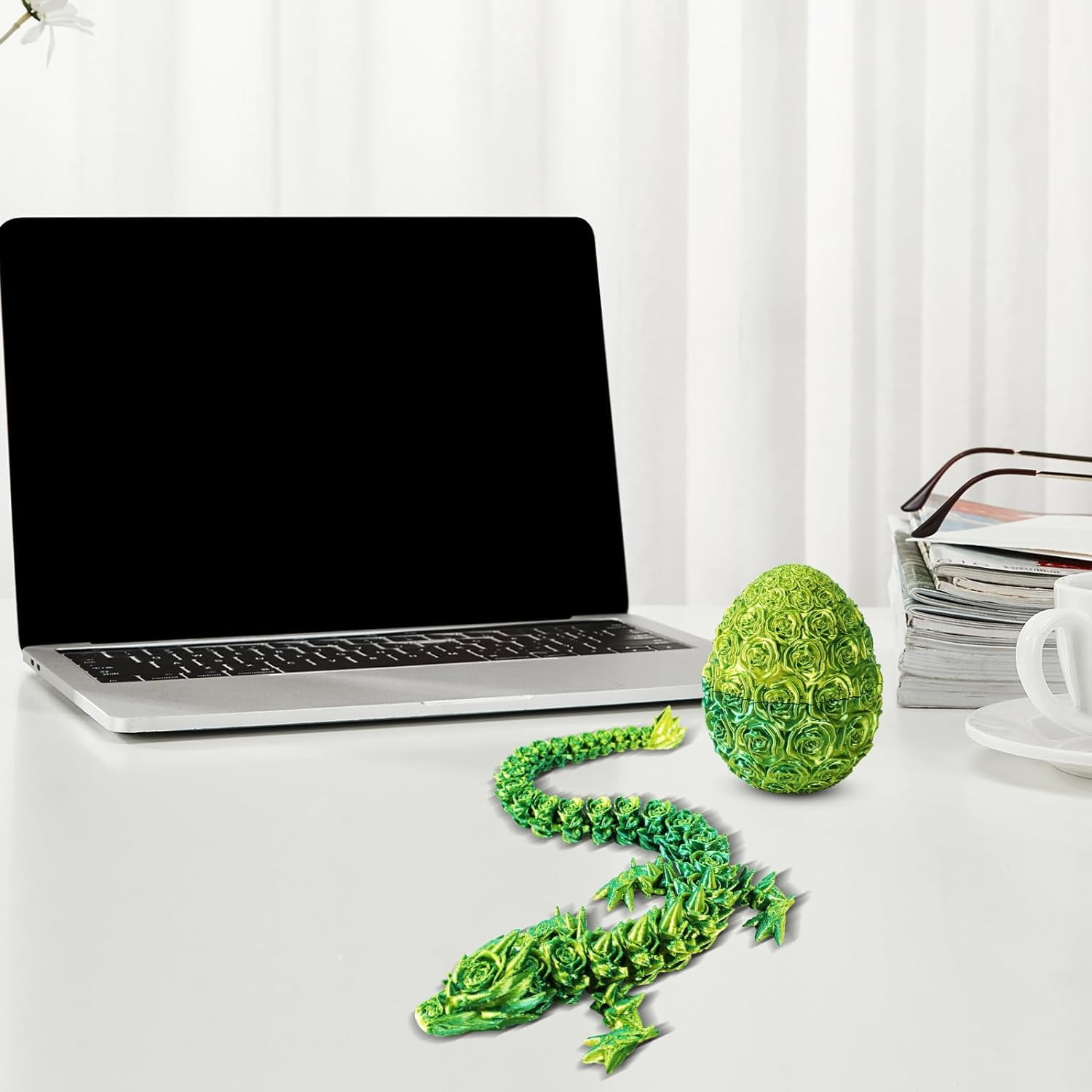 Home Office Desk Decor3D Printed Dragon Egg Crystal 3D Dragon Fidget Toys for Adult Articulated Dragon Egg Surprise Dragon Gifts