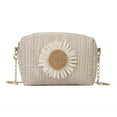 thumbnail image 1 of 6133 Bolso Hombro para Mujer Bolso Paja Ligero Y Compacto Con Girasol Bolso Cruzado para Playa Verano (blanco) Blanco, 1 of 9