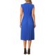 thumbnail image 3 of Vestido sin mangas INSPIRE CHIC para mujer, vestido midi con cuello en V, botones y plisado en azul real, 3 of 6