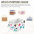 thumbnail image 6 of Yayeee Collapsible Cube Storage Bin with Lid Fabric Closet Decorative Basket with Handles, Green Retro Triangles, 6 of 7