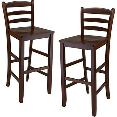 Set of 2  30 in. Bar Ladder Back Stool