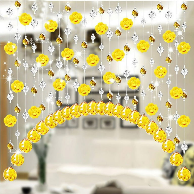 Toyfunny Crystal Glass Bead Curtain Luxury Living Room Bedroom Window Door Wedding Decor