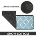 thumbnail image 4 of Moroccan Trellis Kitchen Mats Set 2 Pieces Super Waterproof Non-Slip Soft Kitchen Rugs Machine Washable Kitchen Floor Mat for Kitchen,Floor, Bathroom, Sink, Laundry (Blue, 17" x 24"/17" x 48"), 4 of 7