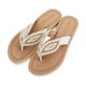 thumbnail image 4 of Sonducket 1 par de sandalias informales de verano para interior y exterior para mujer, zapatillas con separador de dedos y hojas de perlas, Calzado, 4 of 6