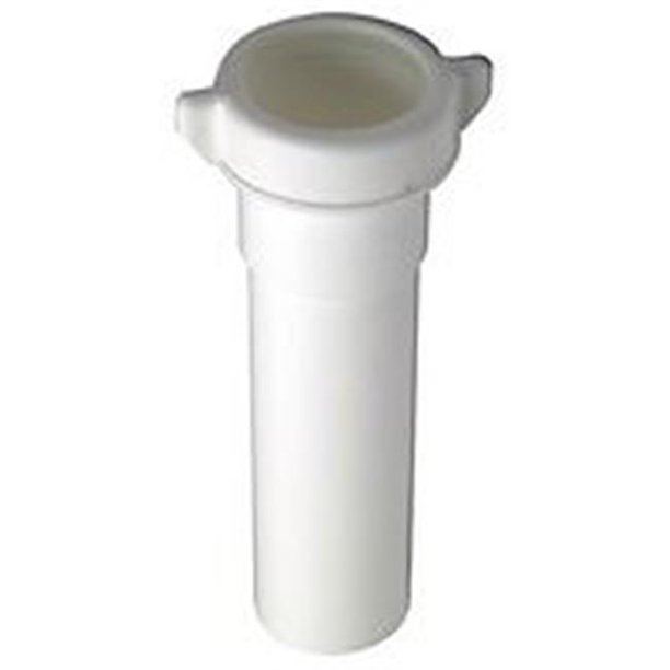 453258 Lavatory/Kitchen Drain Extension Tube, White Plastic, 8In