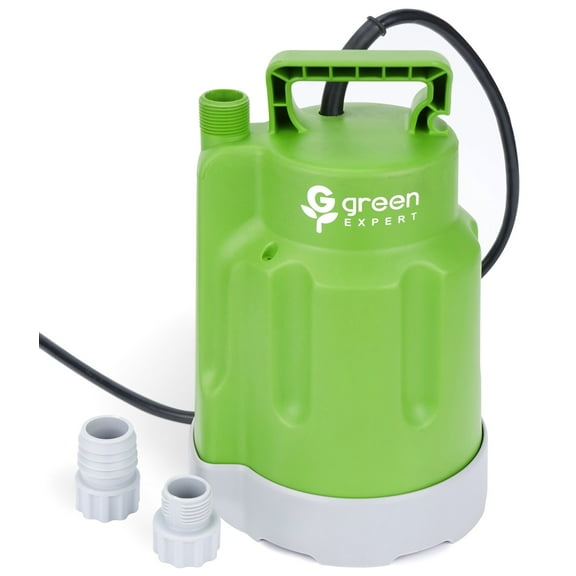 Green Expert 1/4HP Submersible Utility Pump High Flow 1800GPH 25-Foot Power Cord for Quickly Water Removal Household Drainage Pump Easy to Use in Pools Hot Tub Flooded House Suit to Garden Hose