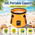 thumbnail image 5 of Portable Collapsible Folding Water Bucket, 20L 5 Gallo  Sturdy and Durable, Leakproof Collapsible Collapsible and portable water,for Outdoor Travel Hiking Fishing Beach, 5 of 7