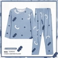thumbnail image 3 of Pijama de algodón de imitación fino de estilo primavera y otoño para mujer, bonito pantalón de manga larga para niña que reduce la edad, traje para estar en casa, 3 of 6