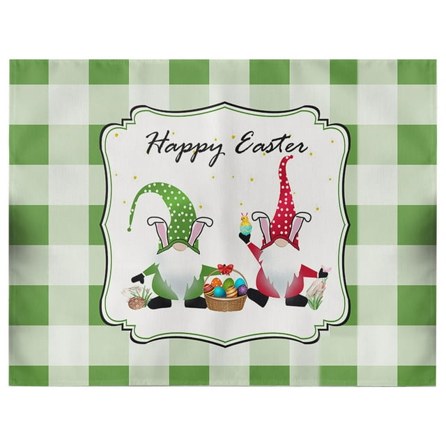 Set de Table Cadeau de Pâques Lavable Adapté pour Décorations de Fête Cuisine Salle à Manger