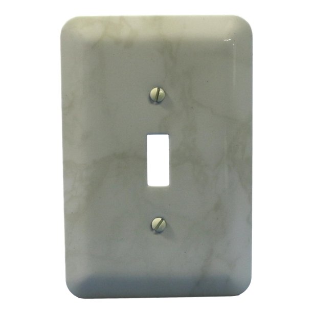 Leviton Jumbo Ivory Marble Switch Cover Oversize Toggle Wall Plate
