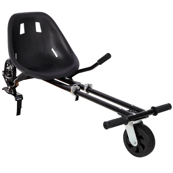 Hoverboard Seat Attachment Go-Kart,Fits 6.5" 8"10" Hoverboards, Heavy Duty Dual Pole & Dual Shock Absorber,Sturdy Adjustable Off-Road Frame,Hover Cart for Family Fun,not include Hoverboard
