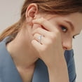 thumbnail image 3 of SMihono Diamond Pearl Ring Female 14K Gold Rose Gold Pearl Ring Home Decoration on Clearance, 3 of 9
