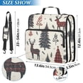 thumbnail image 2 of FORMRS Zipper Binder with Shoulder Strap 2-inch Ring 500 Sheet Capacity File Bag, Beige Christmas Forest, 2 of 5
