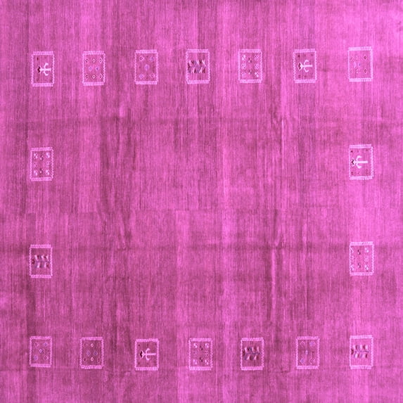 Ahgly Company Indoor Square Abstract Purple Contemporary Area Rugs, 3' Square