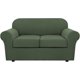 thumbnail image 1 of Fundas de sofá elásticas para cojines, fundas de sofá para fundas de muebles de estar (funda de base más fundas de cojines de asiento) cuentan con tela jacquard más gruesa mejoradaBronze GreenMedium, 1 of 5