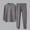 Gray, variant on YHAJDS Boys Girls Casual Winter 2 Piece Outfits Set 3-15 Years Older Kids Solid Color Mock Neck Pajama Long Sleeve Crew Neck Top Pants Warm Loungewear Set