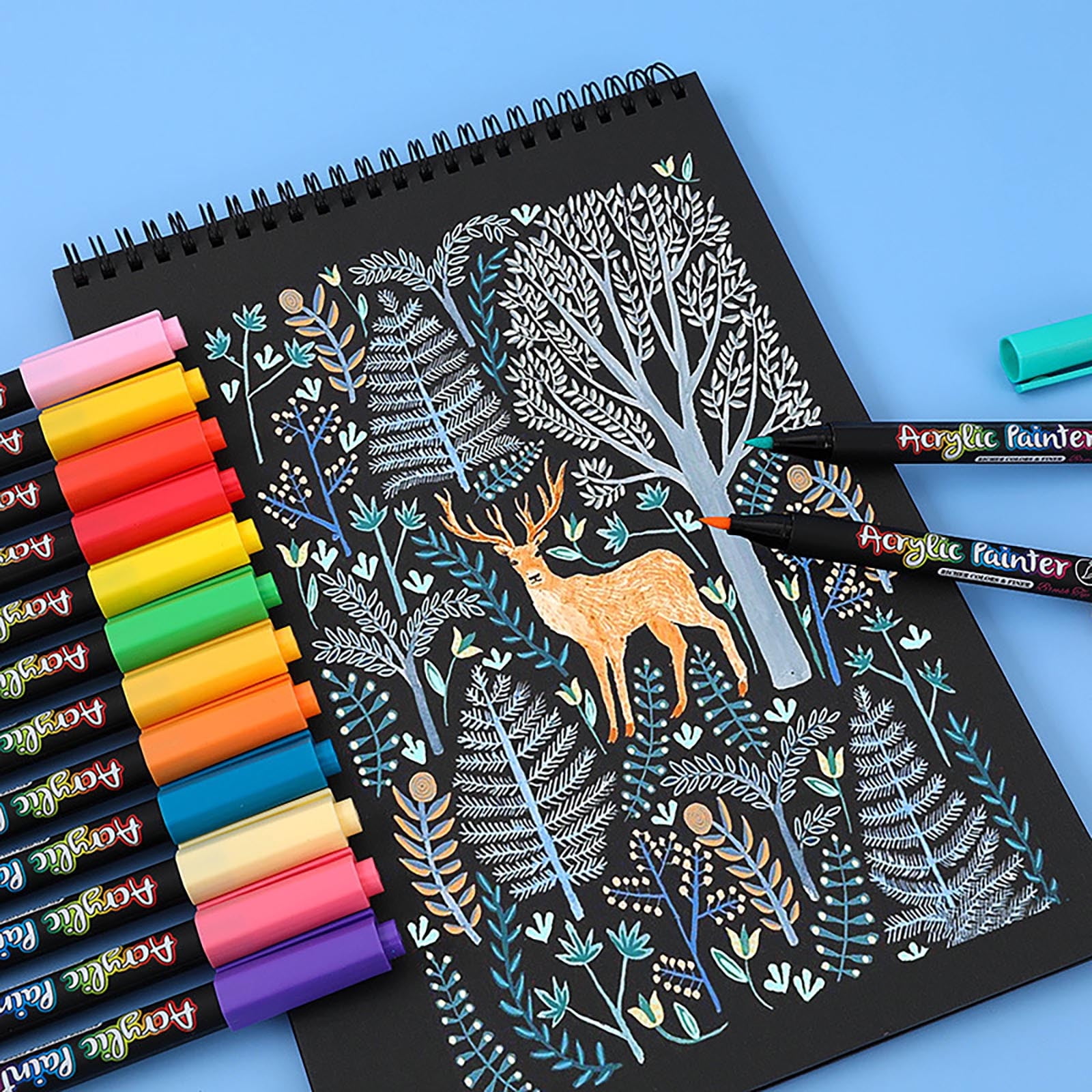 12Color 7100 Soft Acrylic Water Marker Hand Drawn Graffiti Hand Account Marker10Ml