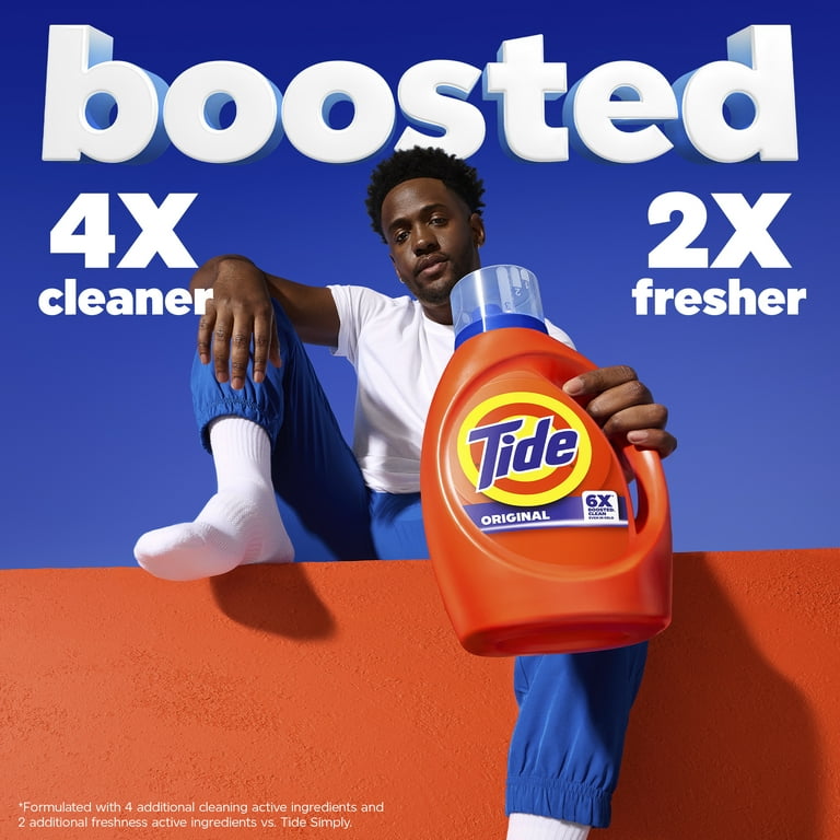 Tide Laundry Detergent Liquid with 6X Boosted Cleaning Power Tide Laundry Detergent Liquid with 6X Boosted Cleaning Power