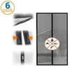 Magic Mesh Deluxe Hands-Free Magnetic Screen Door, Fits Doors up to 39 x 83 inches, Black