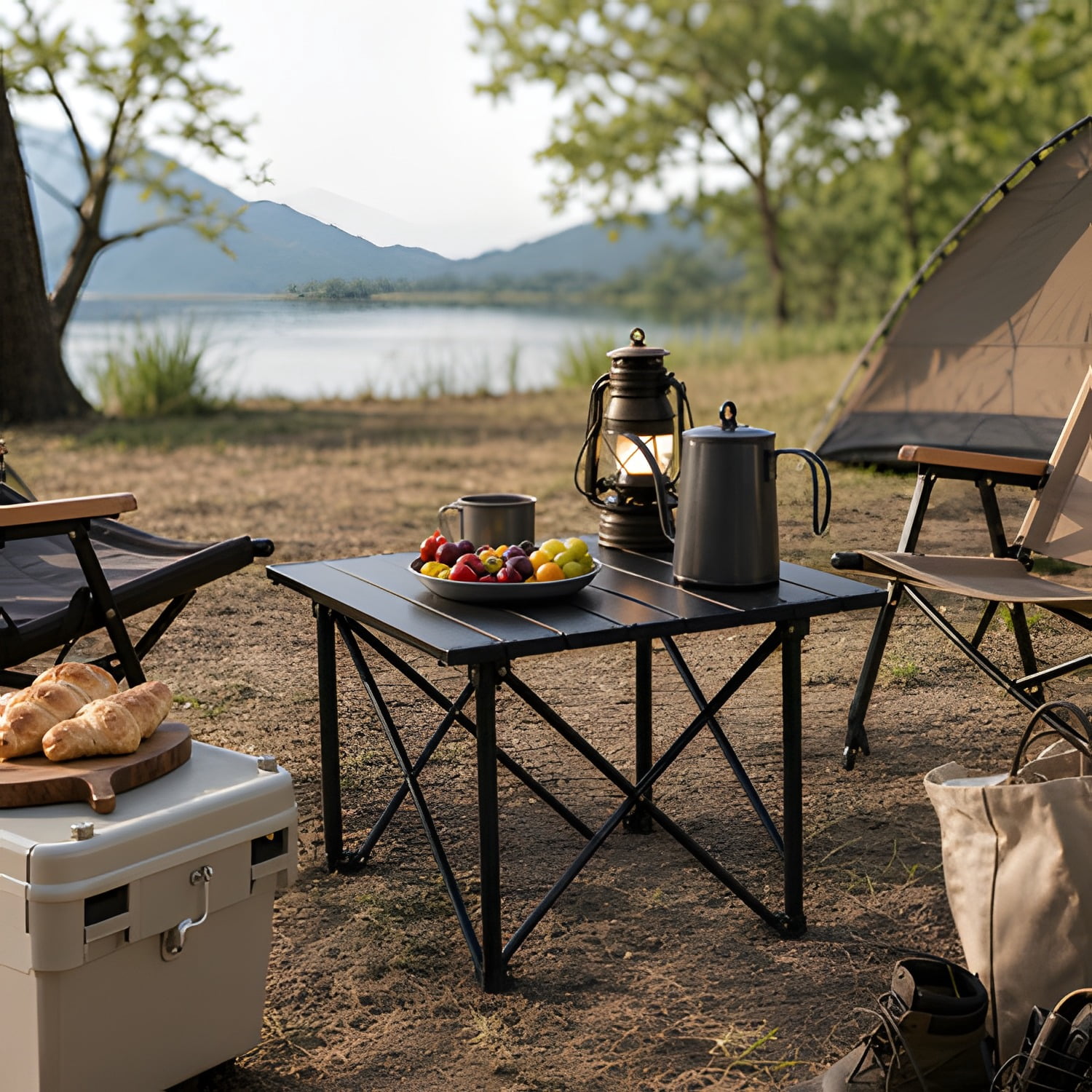 Ultralight Camping Table, Compact Aluminum Folding Beach Table with Carry Bag for Outdoor, Picnic BBQs, and Cooking