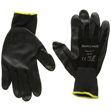 Honeywell North Coated Gloves,L,Black,PR 393-L
