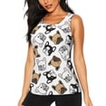 thumbnail image 2 of Uemuo French Bulldog3 Pattern Workout Tank Tops for Women Breathable Moisture-wicking tank top Sleeveless Running Loose Fit Yoga Tops Active Shirts Sports Gym Exercise, 2 of 9