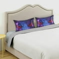 thumbnail image 3 of Starry Devil Eye Silky Satin Pillowcase, Luxury Soft Pillow Case for Hair and Skin, Standard Size Slip Cooling Pillow Covers with Envelope Closure, 20x40in Home Decor Gifts, 3 of 7
