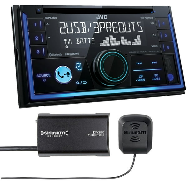 JVC KWR935BTS Double DIN Bluetooth InDash Car Stereo, SiriusXM Tuner